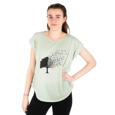 Short sleeve lady T-shirt Darika Tree Dandelion Pistachio Green | S/M