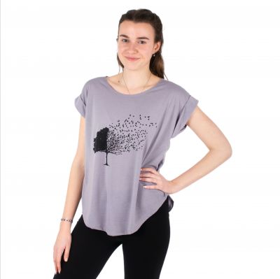 Short sleeve lady T-shirt Darika Tree Dandelion Grey | S/M