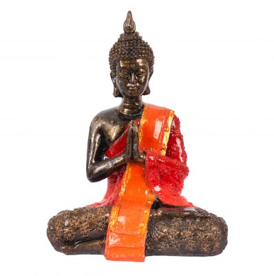 Painted resin statuette Colourful Buddha 20 cm