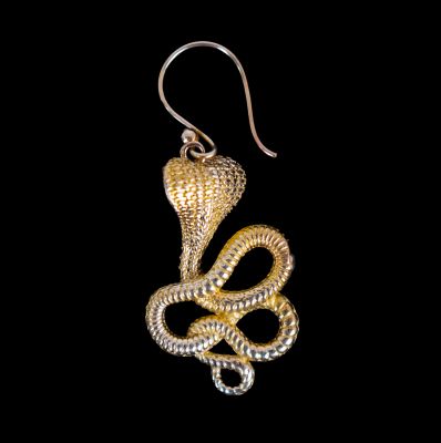 Brass earrings Large Cobras 1 India