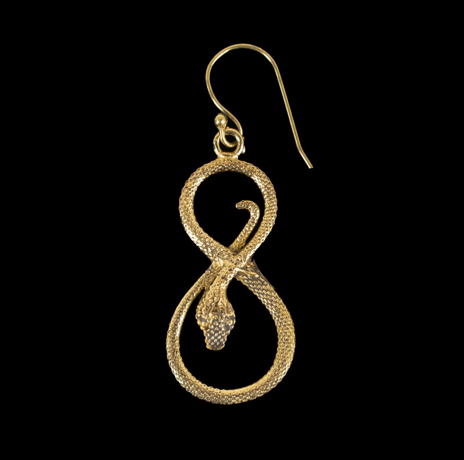 Brass earrings Snake Eight 1 India