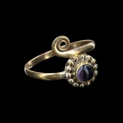 Brass ring Cornelia Amethyst
