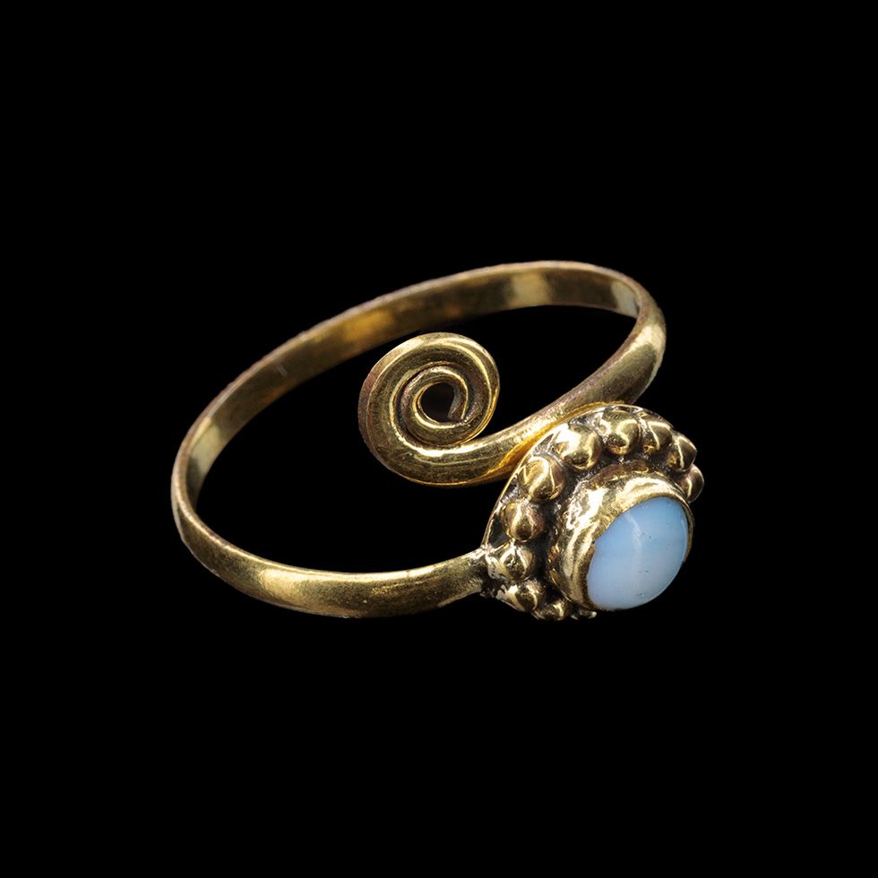 Brass ring Cornelia Moonstone India