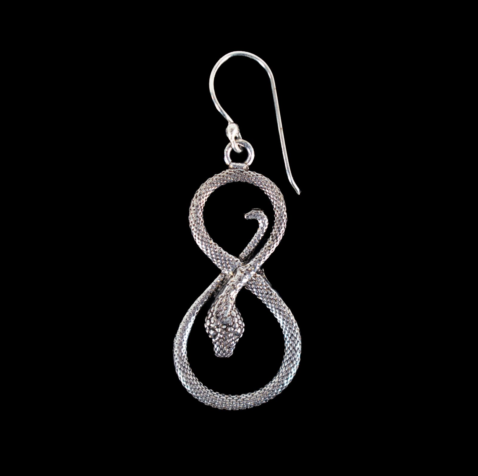 German silver earrings Snake Eight 2 India