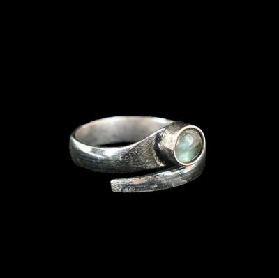 German silver ring Tiberie Labradorite India