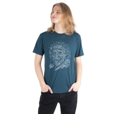Cotton t-shirt with print Einstein – petrol blue | M, L, XL, XXL