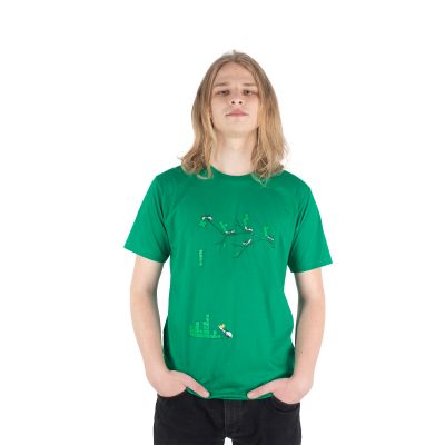 Cotton t-shirt with print Anthill Construction – green | S - LAST PIECE!, M, L, XL, XXL