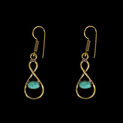 Brass earrings Jute Tyrkenite