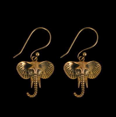 Brass earrings Elephants 2