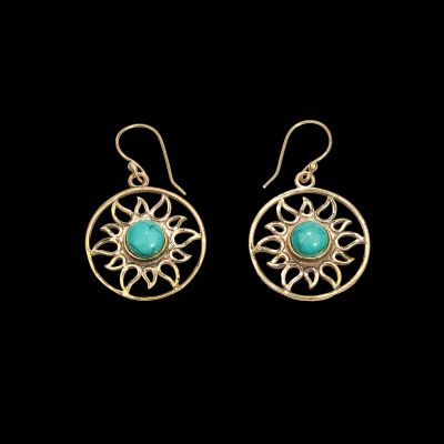 Brass earrings Zaina Tyrkenite