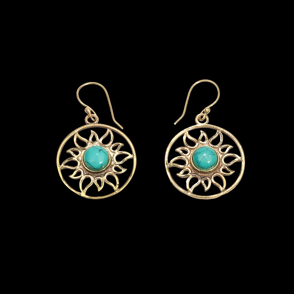 Brass earrings Zaina Tyrkenite India