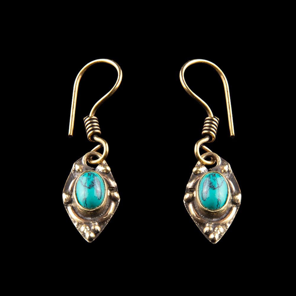 Brass earrings Marisol Tyrkenite India