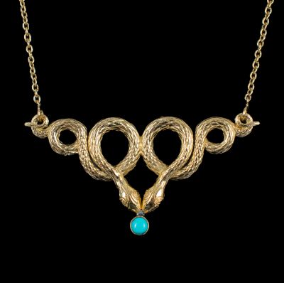 German silver pendant Serpent Loops – Tyrkenite 1 India