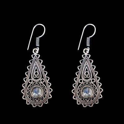German silver earrings Marilag Labradorite