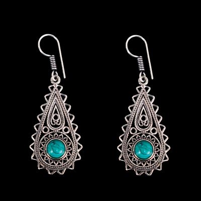 German silver earrings Marilag Tyrkenite
