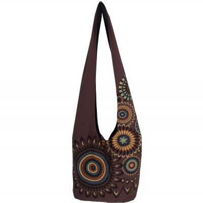 Oriental satchel with mandala print Sunita Brown Nepal