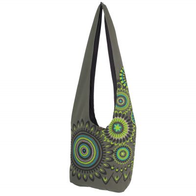 Oriental satchel with mandala print Sunita Khaki