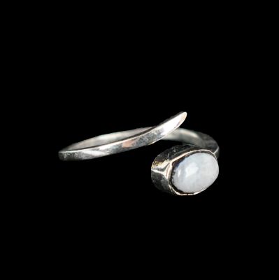 German silver ring Caliope Moon stone India