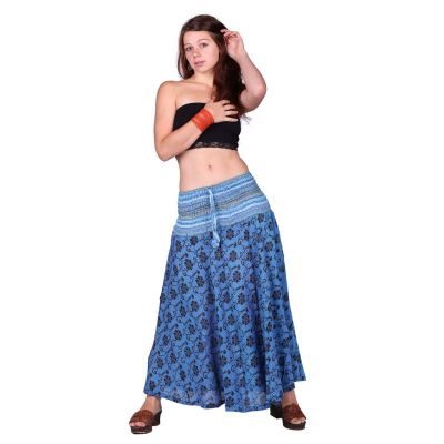 Long blue ethnic skirt Rea Reef Nepal