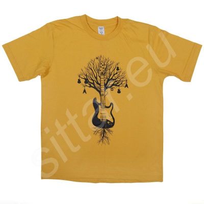 Cotton t-shirt with print Guitar Tree Thailand