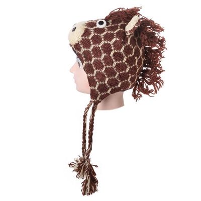 Woolen Hat Brown giraffe Nepal