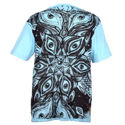 Mirror t-shirt Eye Mandala Turquoise