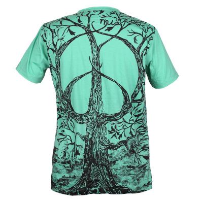Mirror t-shirt Tree of Peace Turquoise Thailand