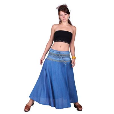 Long blue ethnic skirt Rea Pirus | UNISIZE