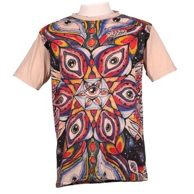 Mirror t-shirt Eye Mandala Beige | M, L, XL