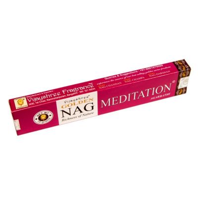 Incense Golden Nag Meditation | Packet 15 g, Box of 12 packets for the price of 10