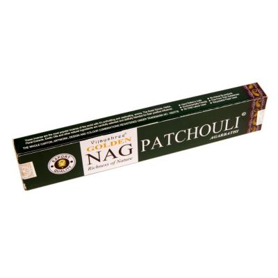 Incense Golden Nag Patchouli | Packet 15 g, Box of 12 packets for the price of 10