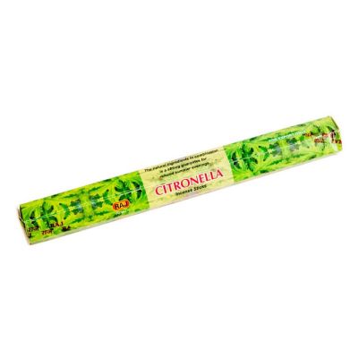 Incense Raj Citronella | Packet 20 sticks, Box of 6 packets for the price of 5