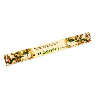 Incense Raj Eucalyptus | Packet 20 sticks, Box of 6 packets for the price of 5