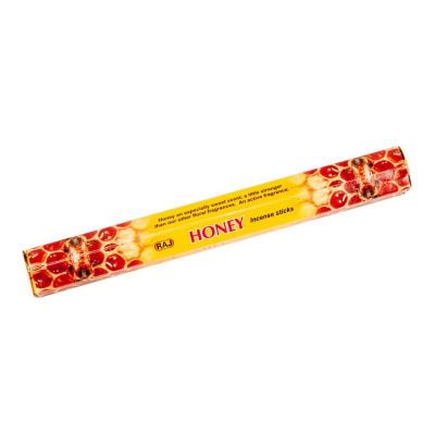 Incense Raj Honey | Packet 20 sticks, Box of 6 packets for the price of 5