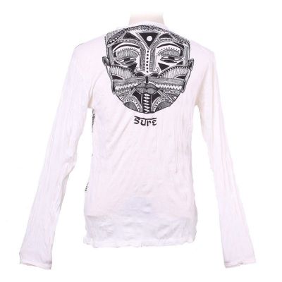 Men's t-shirt Sure with long sleeves - Khon Mask White Thailand