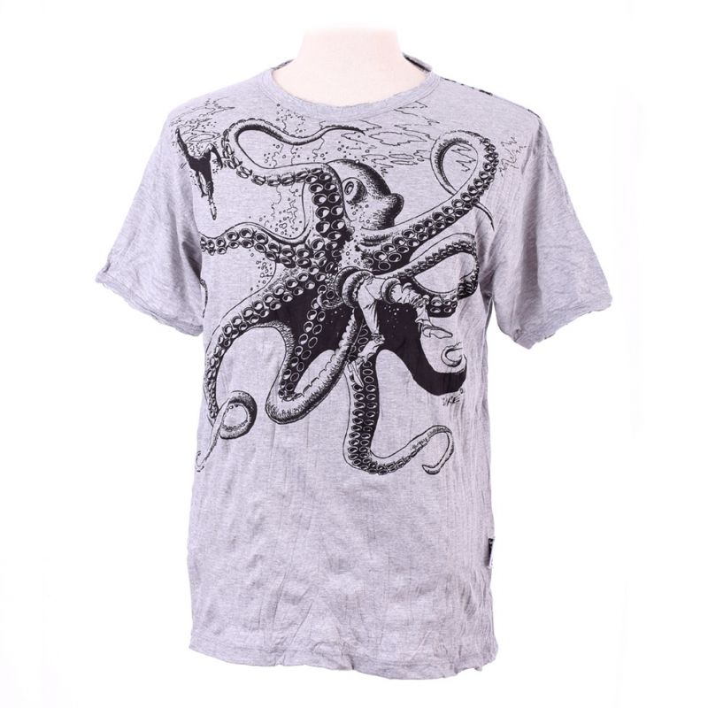 Men's t-shirt Sure Octopus Attack Grey