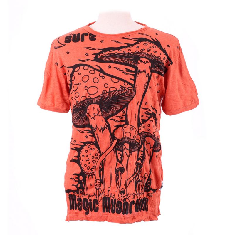 sessie longontsteking Of later Men's t-shirt Sure Magic Mushroom Orange Thailand